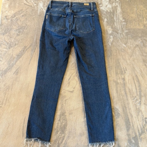 PAIGE Hoxton Slim Skinny Classic Fringe Denim Jeans Wmn’s Sz 27 - Picture 6 of 11